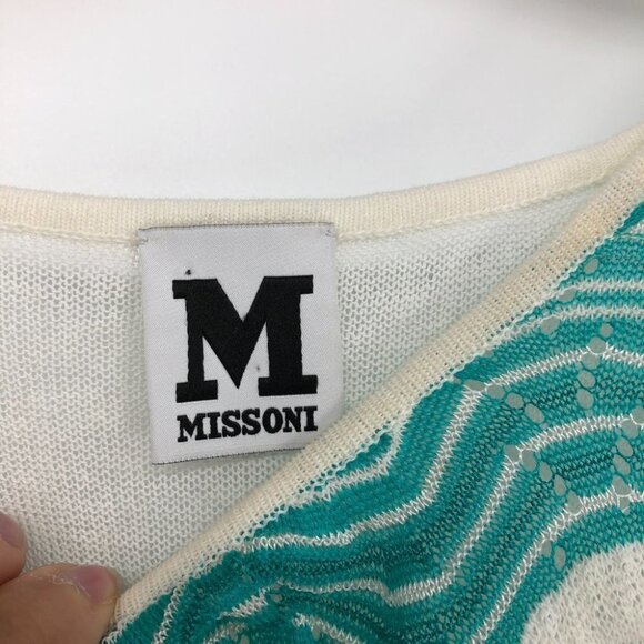 Missoni Turquoise Zigzag Wave Stripe Dress Midi ~S - Picture 5 of 8